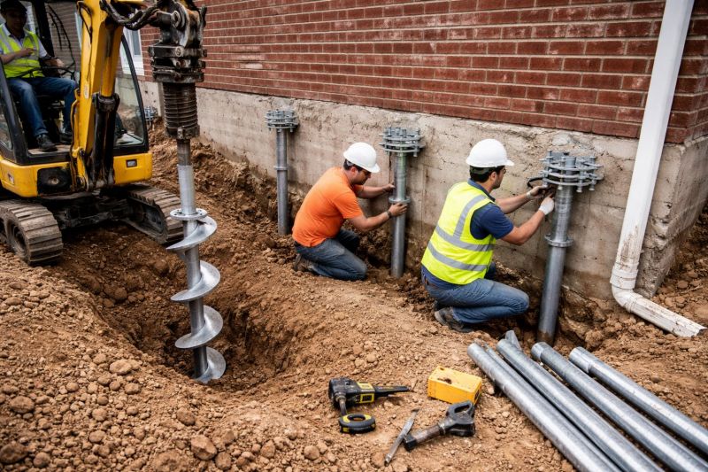 Helical Piers Installation in Dunlap, TN