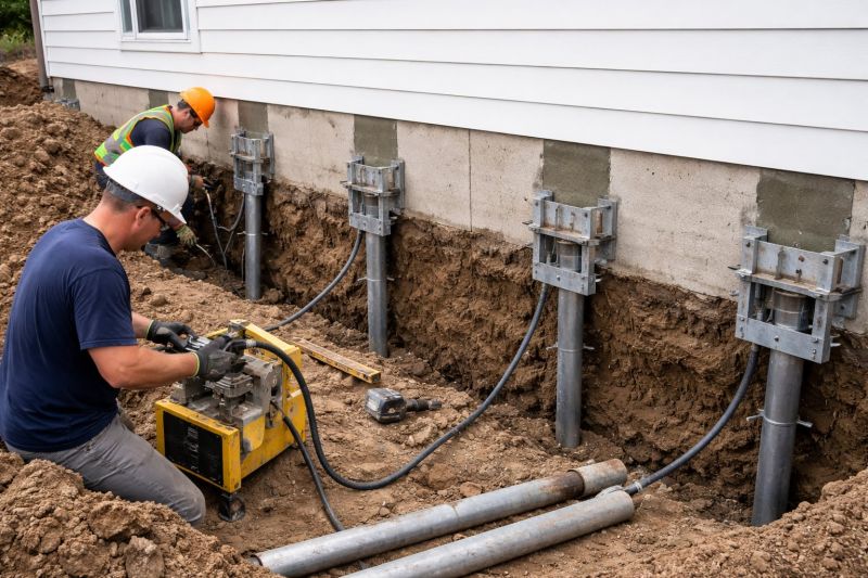 Helical Piers Installation in Dunlap, TN