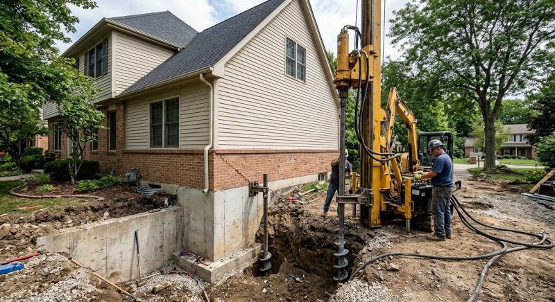Helical Piers Installation in Dunlap, TN