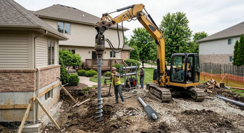Helical Pile Installation in Dunlap, TN