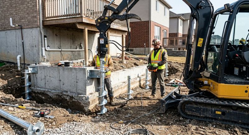 Helical Pile Installation in Dunlap, TN