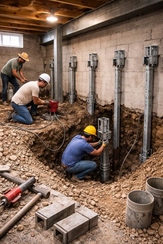 Structural Underpinning in Dunlap, TN